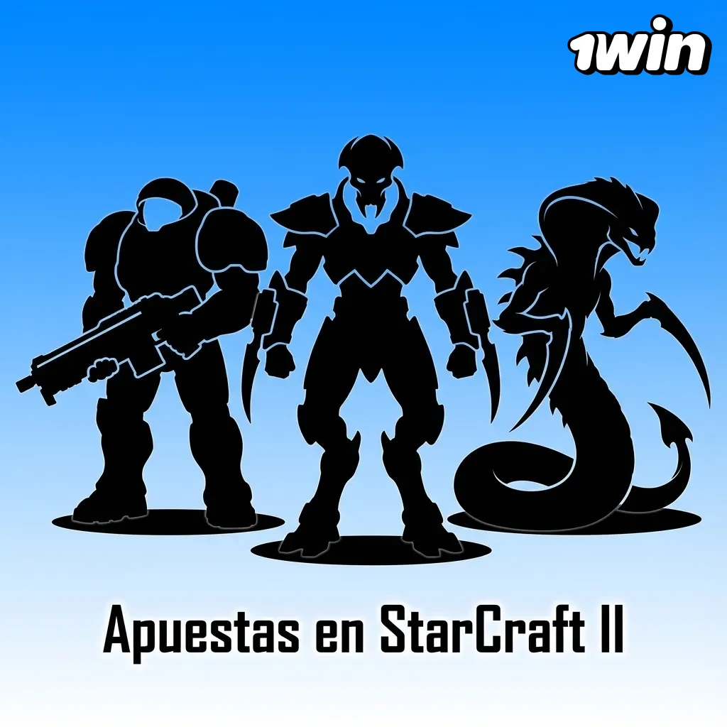 Pantalla de StarCraft II con jugadores compitiendo y lista de torneos populares para apostar en tiempo real