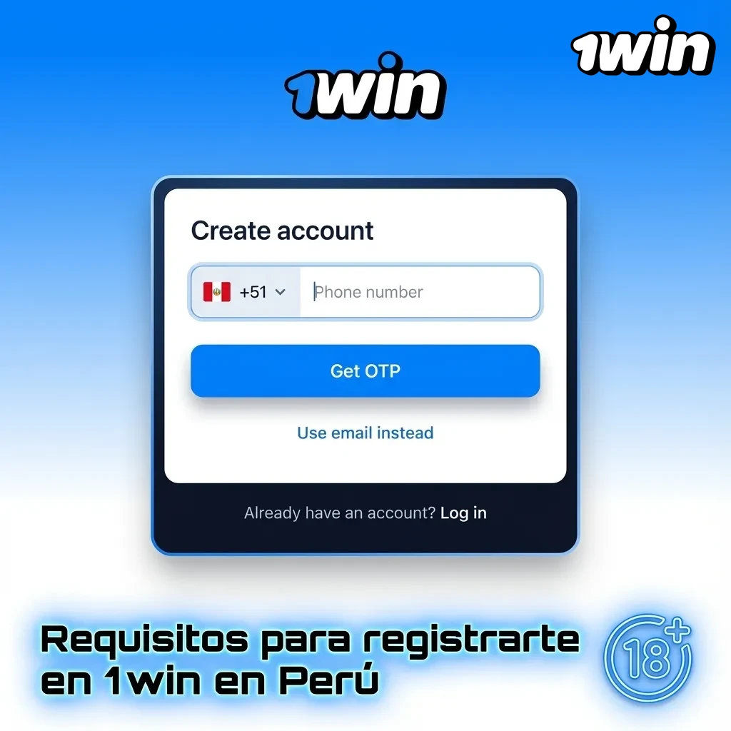 Ilustración informativa sobre requisitos de registro en 1win Perú: mayoría de edad, datos reales y una cuenta por usuario