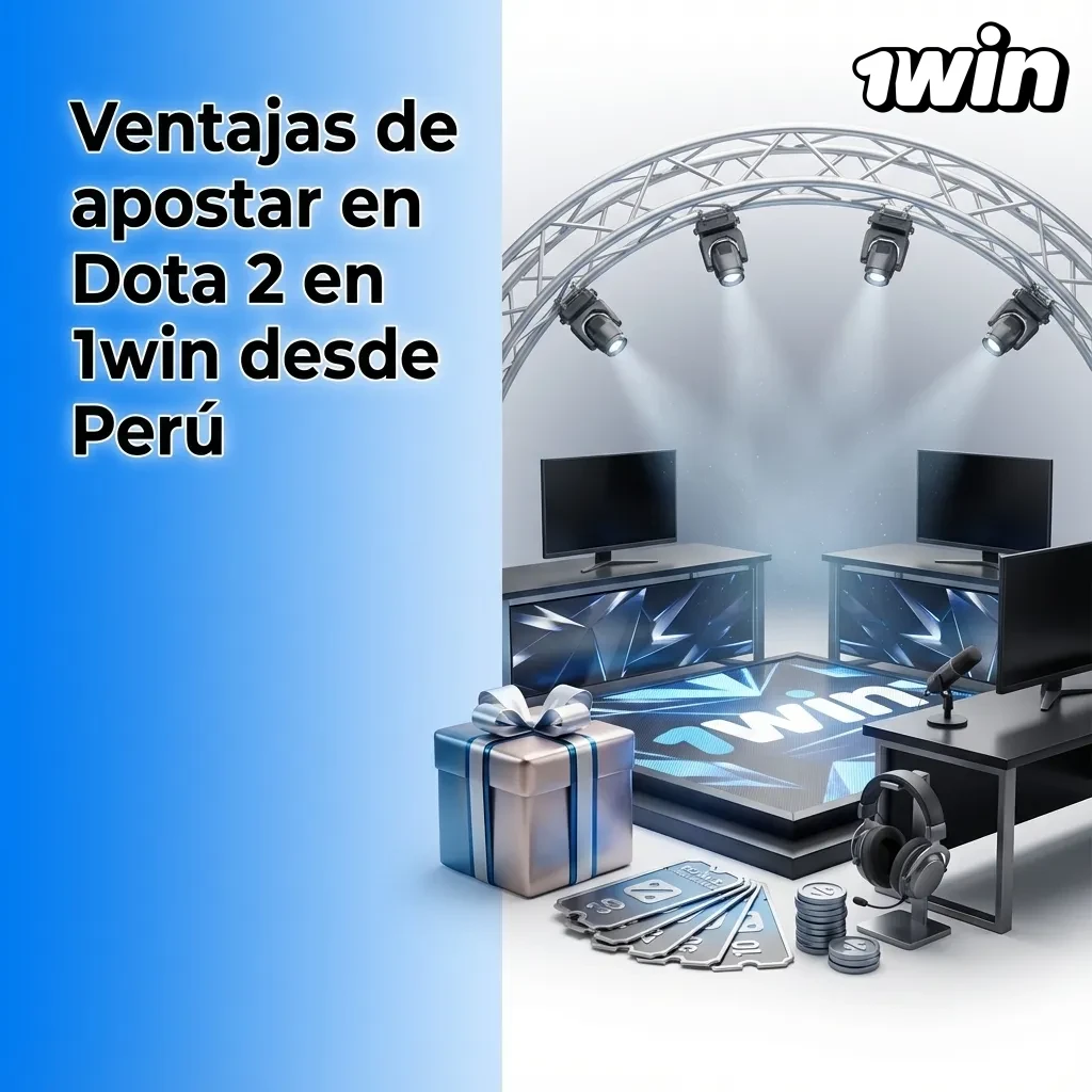 Banner en español de 1win Perú destacando apuestas en Dota 2, bonos, app móvil, pagos en soles y soporte diario