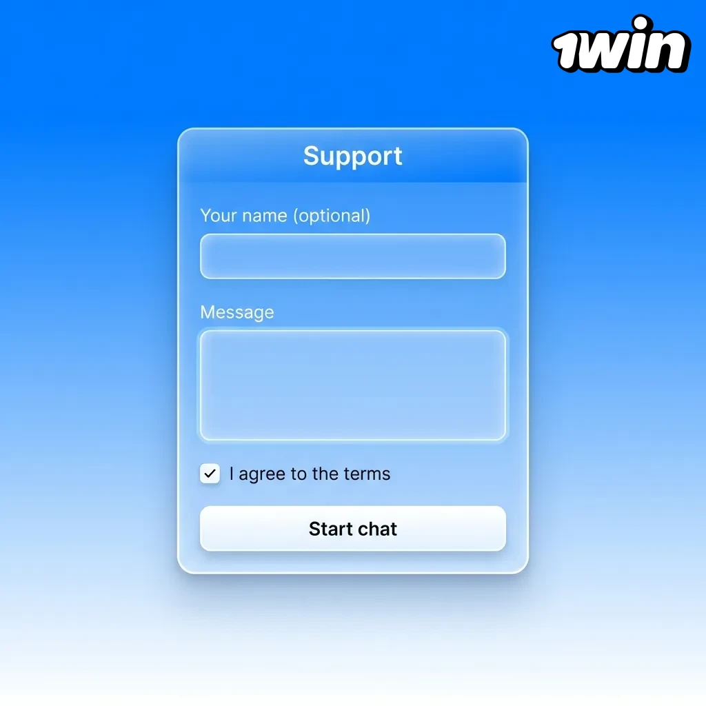 Ilustración de soporte al cliente 24/7 de 1win Perú, con iconos de chat, correo, FAQ y redes sociales