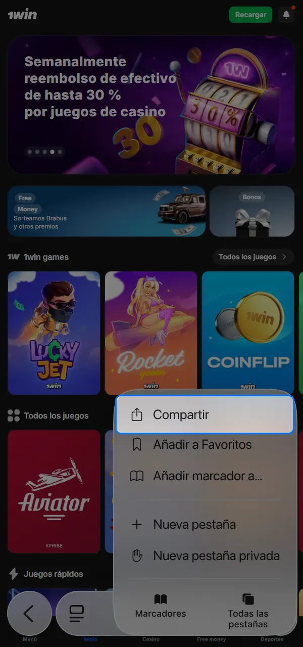 Descubre cómo instalar la aplicación 1win en iOS.