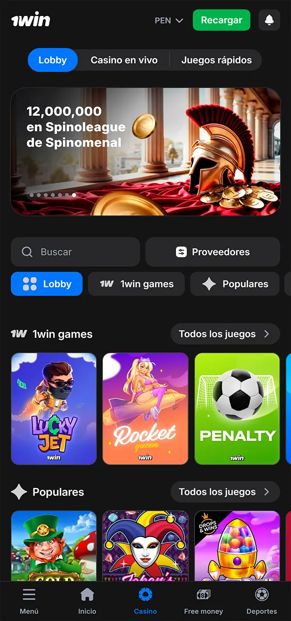 Activa el bono y úsalo para obtener ventajas en los juegos del casino 1win.