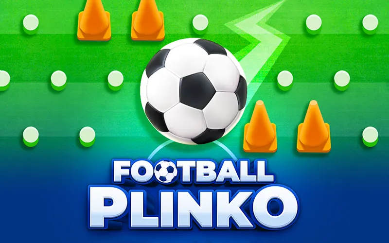 Prueba tu suerte en el juego único Football Plinko en 1win.