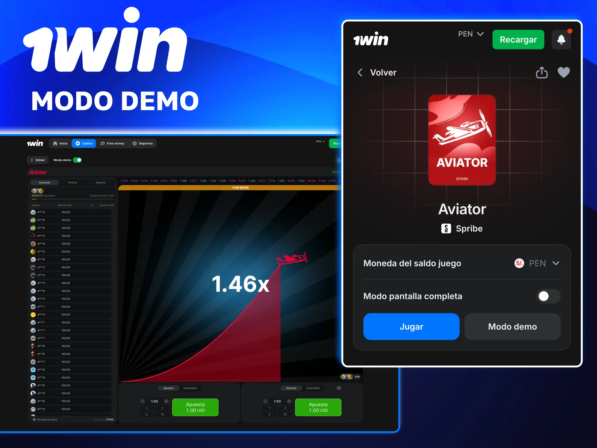 En 1win prueba Aviator en modo demo antes de apostar dinero real.