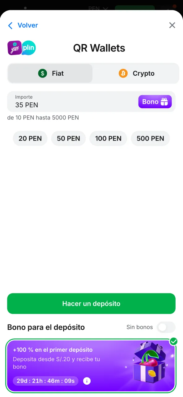 Completa tu primer depósito en 1win siguiendo el proceso de pago.