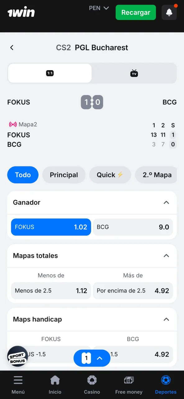 En 1win consulta estadísticas de esports y apuesta en vivo durante el encuentro.