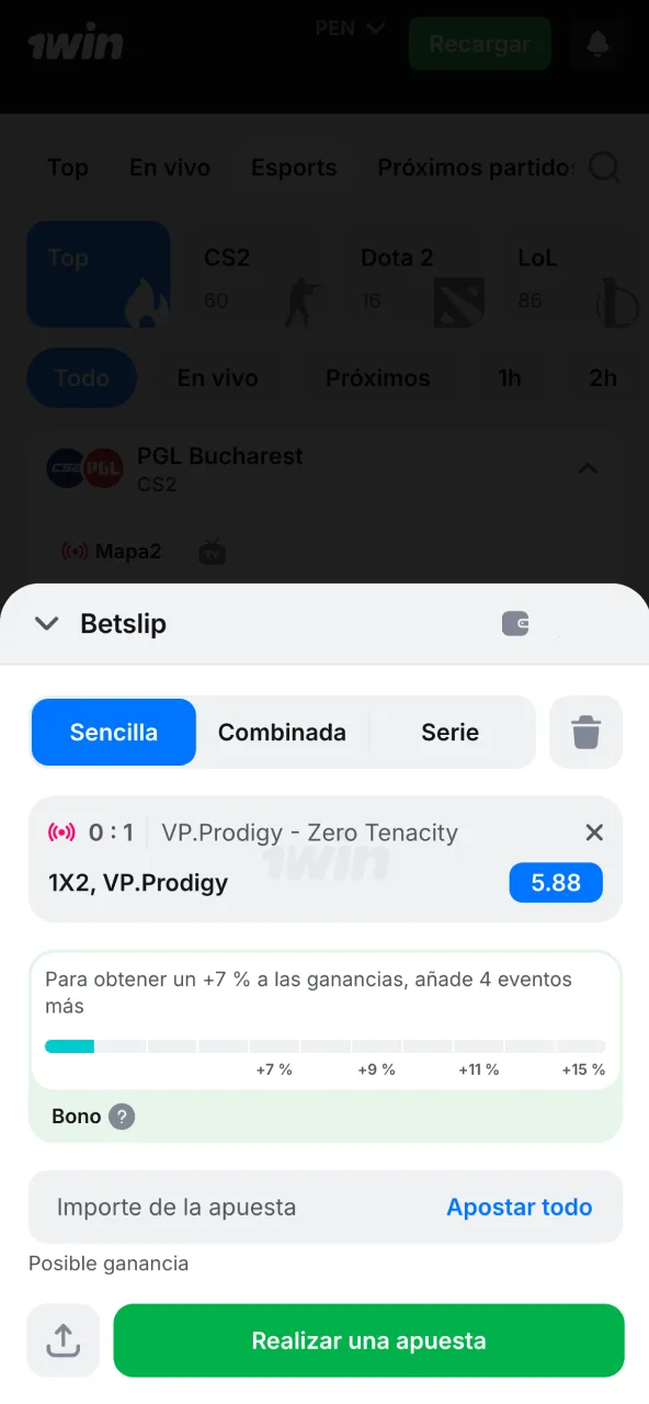 Apuesta en 1win con partidos de eSports y cuotas competitivas.