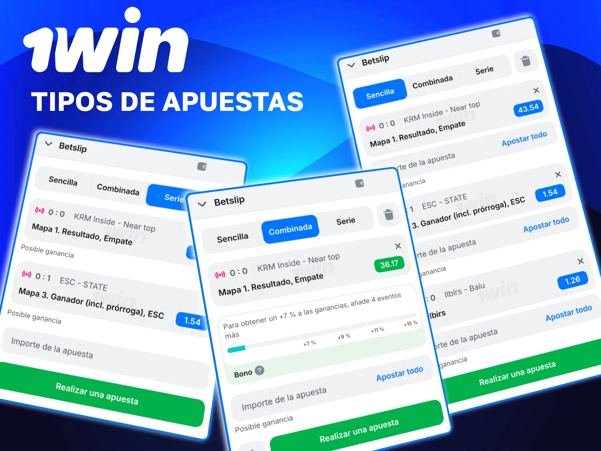 Tipos de apuestas en eSports de 1win con mercados de partidos, mapas y rondas.