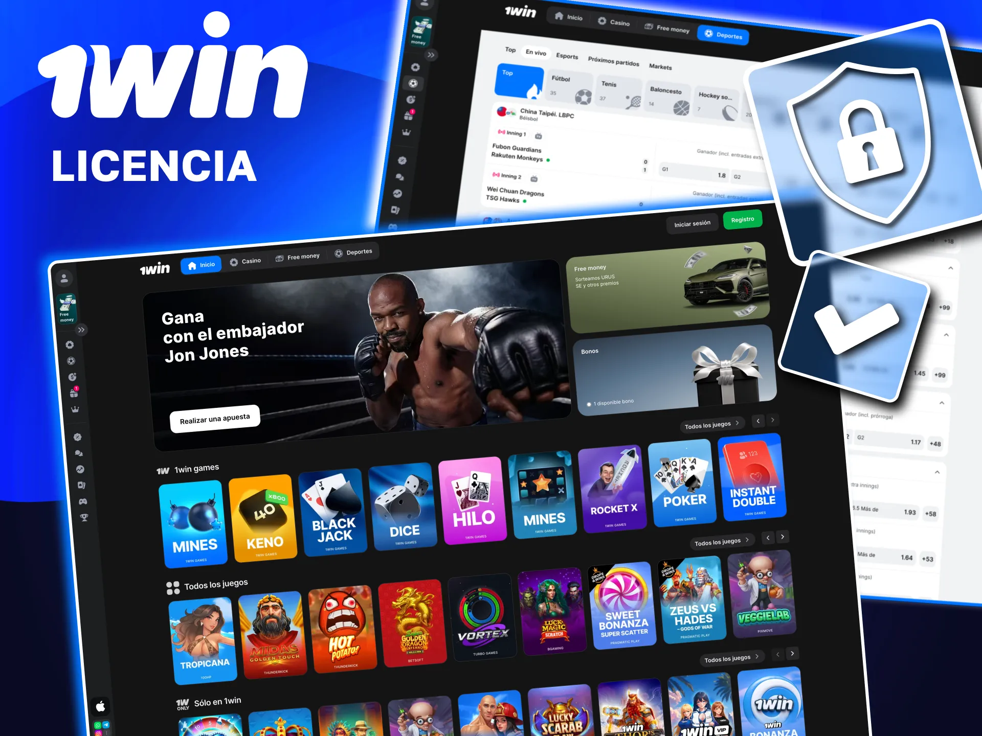 Licencia internacional de 1win Perú bajo Curazao para apuestas online.