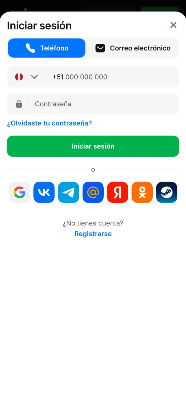 Inicio de sesión en 1win con tu perfil registrado en la plataforma.