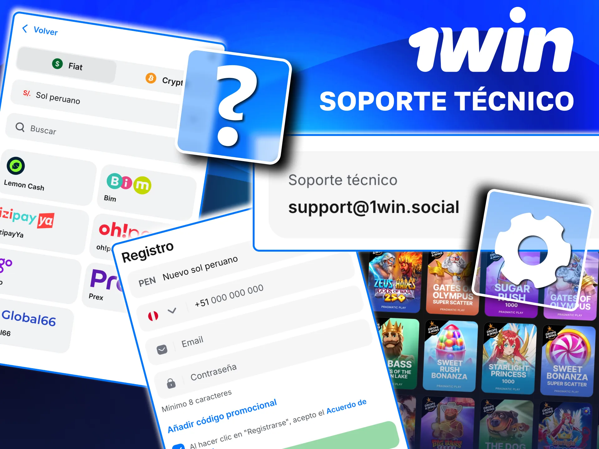 Soporte técnico 1win Perú para fallas de cuenta, pagos y juegos online.